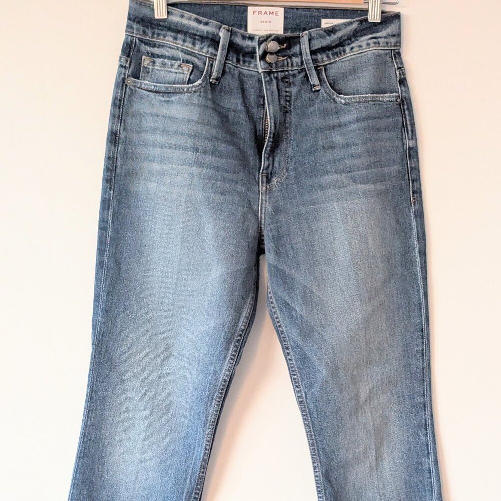 Frame Le Sylvie Slender Straight Medium Wash sz 28